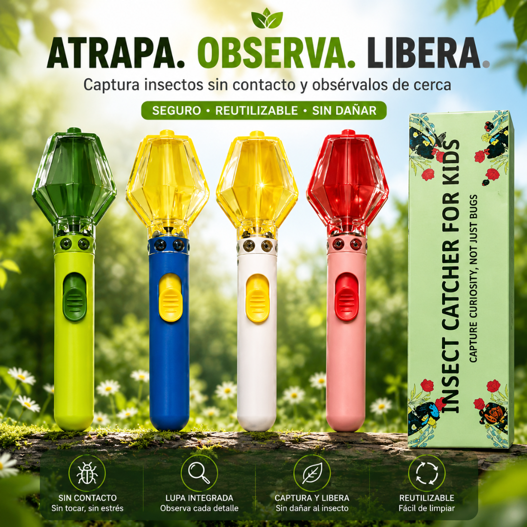 Atrapa Insectos con Lupa Integrada